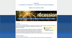 Desktop Screenshot of lequebecenrecession.cirano.qc.ca