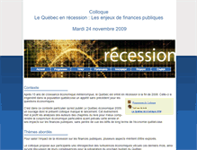 Tablet Screenshot of lequebecenrecession.cirano.qc.ca